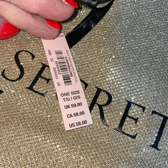 BNWT Victoria’s Secret tote in gold & black - Picture 5 of 5